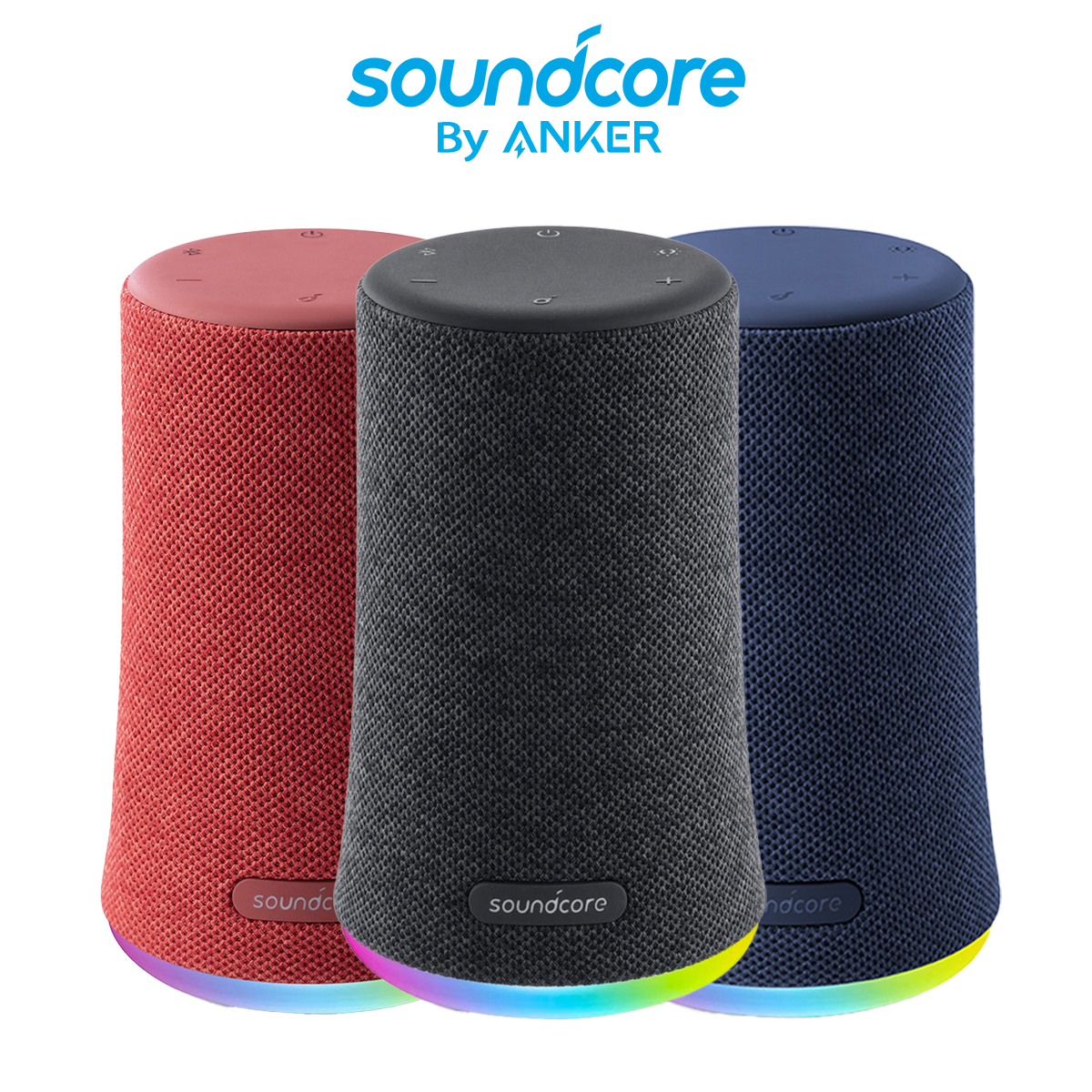 Anker Soundcore Flare Mini 360° Speaker with IPX7 Waterproof, Bigger Bass, Ambient LED Light, 12-Hour Playtime