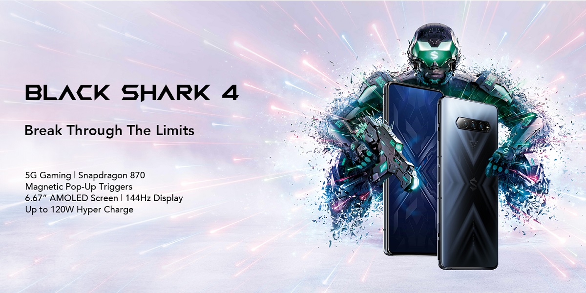 Xiaomi Black Shark 4 SG Local Set | 12G + 256G Mirror Black | Original Black Shark Global ROM with Google Service | One Year SG Official Warranty