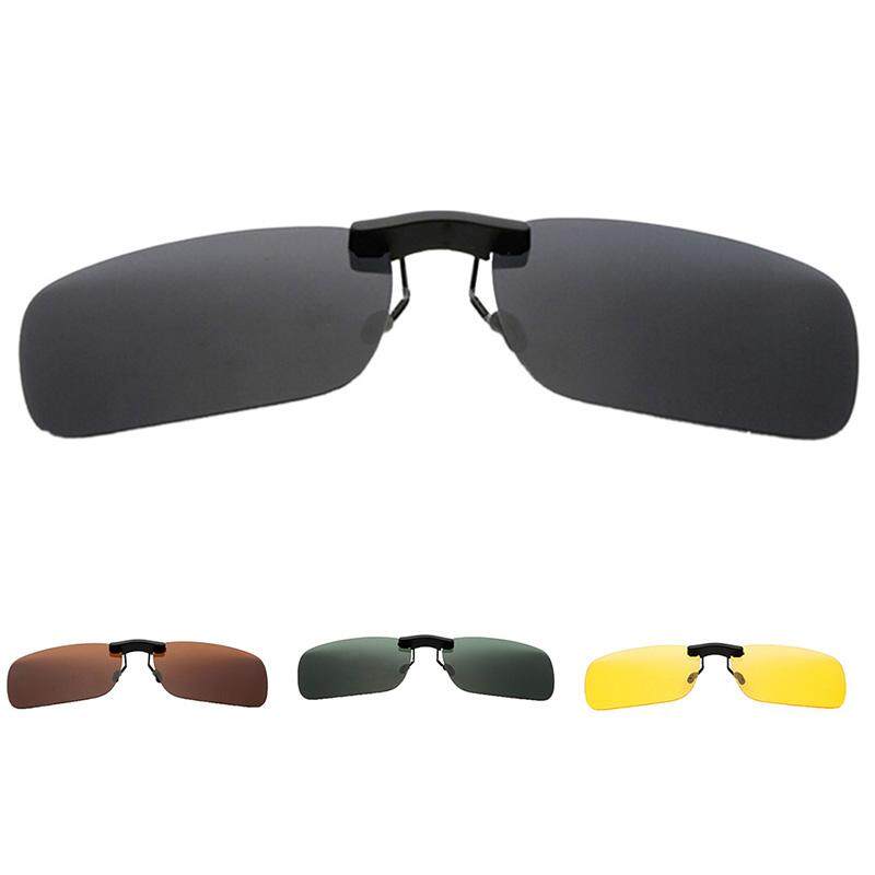Polarized Clip On Driving Glasses Sunglasses Day Vision UV400 Lens