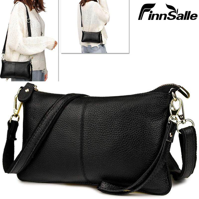 FinnSalle Women Genuine Leather Clutch Handbag Crossbody Shoulder/Wristlet Purse for Party Wedding Shopping