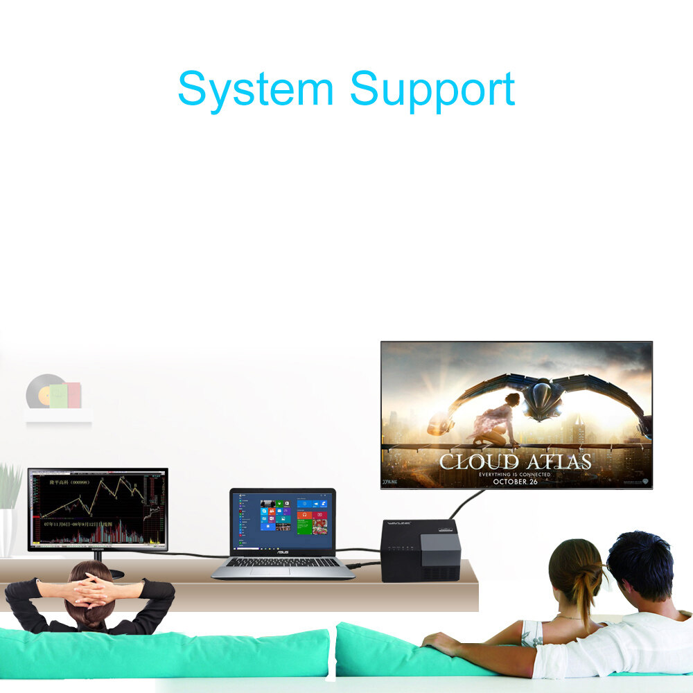 Wavlink Universal USB 3.0 Dual Video Docking Station with DVI / HDMI (up to 2048 × 1152),dual video display,USB3.0 universal laptop docking station, USB Hub, Quick Charging, Gigabit Ethernet, Audio, M