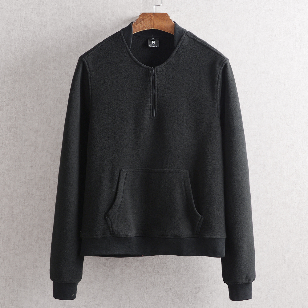 Popular Brand Loose Thick Fleece Hoodie Polar Fleece Velvet Hoodie Men's ke li rong Versatile Trend Zipper Sweater