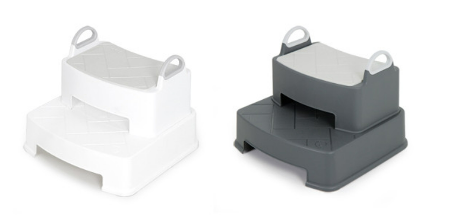 [iFam] Herringbone Baby Step Stool (2 Colors) ● Detachable Two Steps iFam Bath Bathroom Baby Safety ● Baby Toilet ● Height Adjustable Anti-slip Steps for Sink ● Potty Training ● Toddler Stackable Step