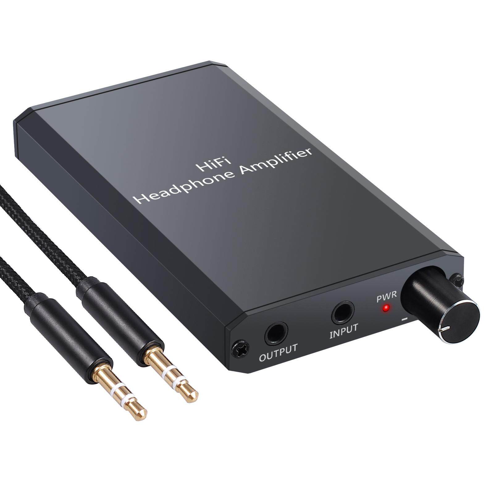 eSYNIC New Black Portable Audio HIFI Headphone Amplifier Mini High Fidelity Earphone AMP With Audio USB Cables