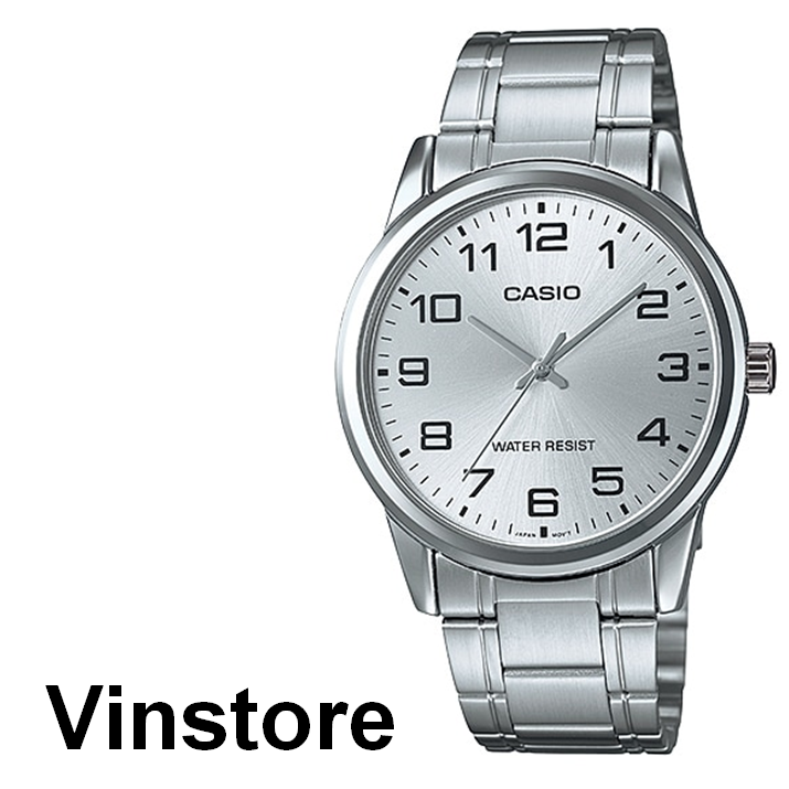 [Vinstore] Casio MTP-V001 Analog Quartz Silver Dial Stainless Steel Strap Men Watch MTP-V001D-7BUDF MTP-V001D-7B