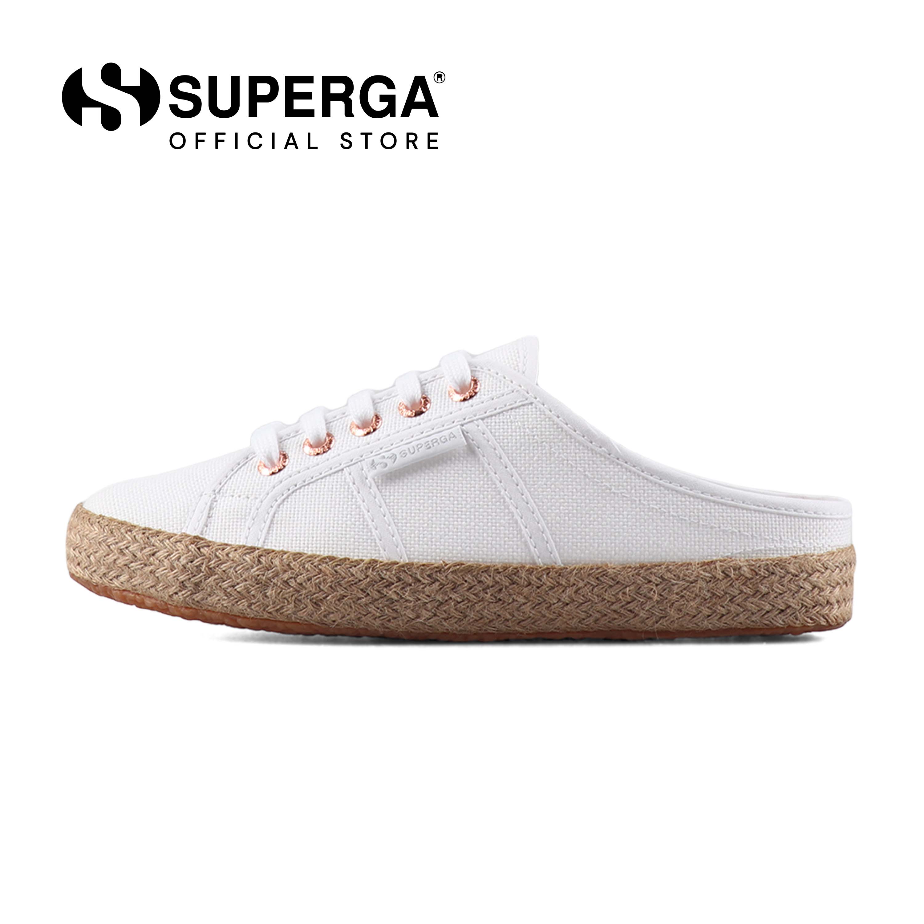 Superga 2402 Espadrille Mule White-Rose Gold