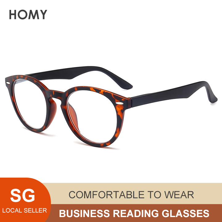 【SG Seller】HOMY Retro Trend 【Leopard-Black】 HD Presbyopic Presbyopia Eyewear Reading Glasses Unisex (HM9003T) +100(+1.0)+150(+1.5)+200(+2.0)+250(2.5)+300(+3.0)