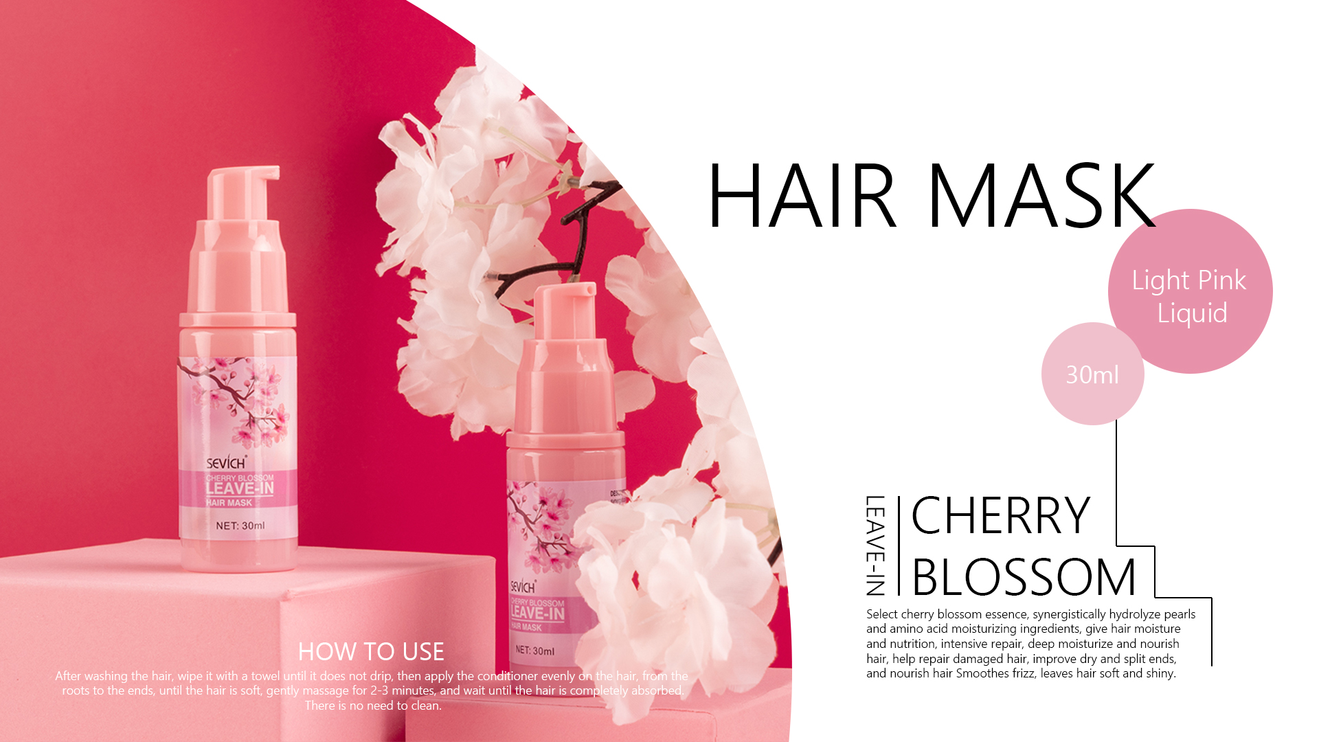 SEVICH Sakura Extracts Leave-in Hair Mask 30g