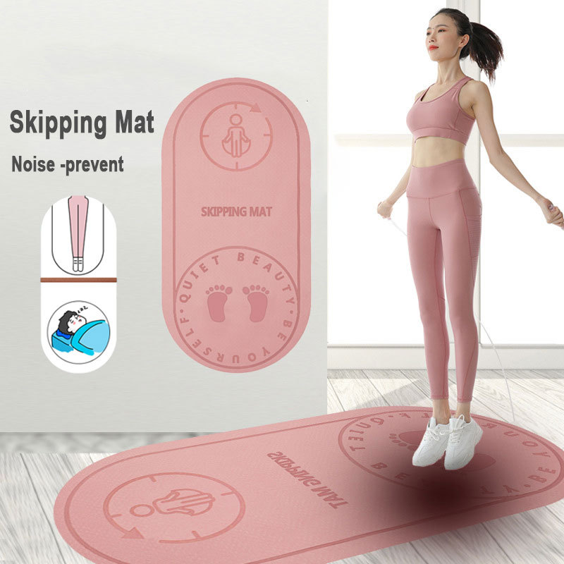 Jump Rope Mat Exercise Cushioning Mute Yoga Mat Sound Insulation And Shock Absorption High Density Board Anti-noice Mat X241A